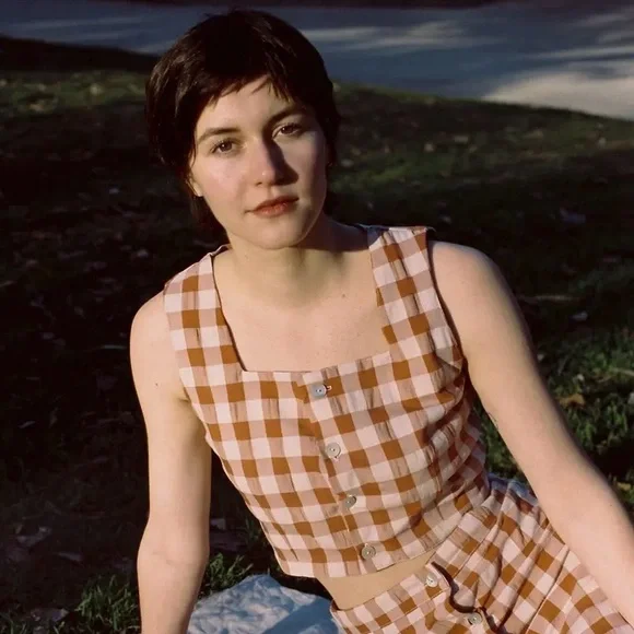 Aniela Parys Sonja Cropped Plaid Blouse Top - Picture 8 of 11